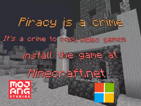 Minecraft Anti Piracy Screen