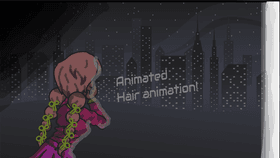 Night city hair animation