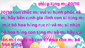 thiệp tặng mẹ 20/10