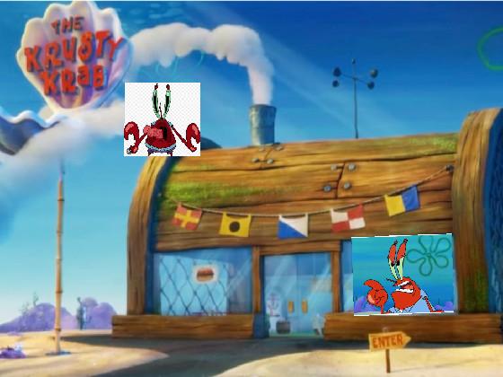 mr. Krab fight sea monster