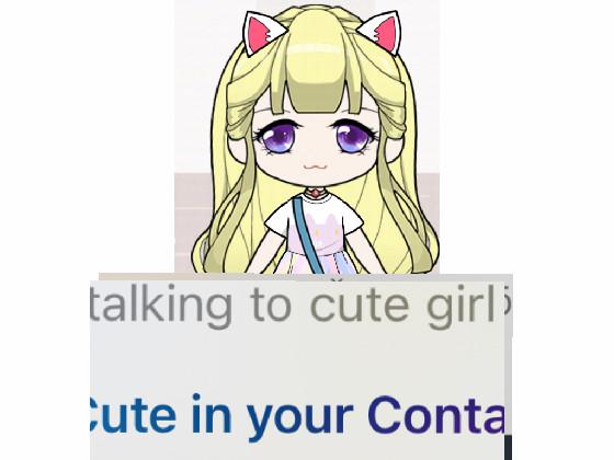 talking to cute girl