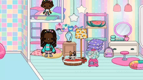 Toca Boca Neon Rainbow Apartment Roleplay