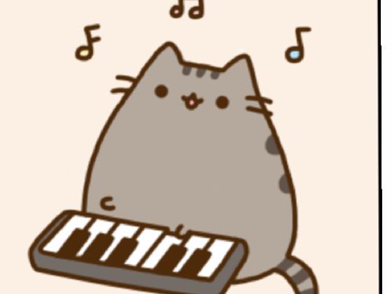 Pusheen plays happy birthday song 1