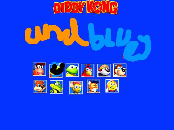 Diddy Kong and bluey