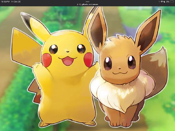  love Pikachu and eevee