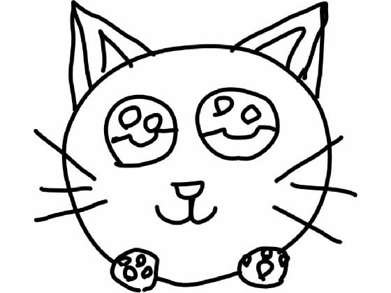 how to draw a cat face