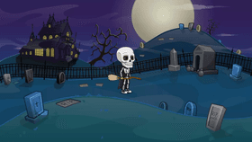 flying skeleton