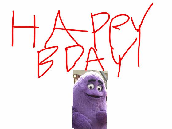 happy bday grimace 