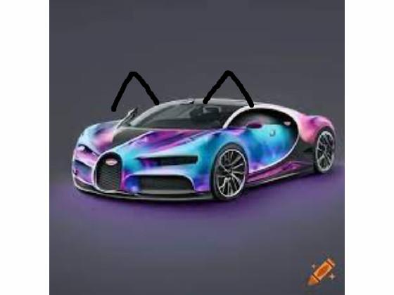 Cat in Bugatti