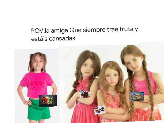 la amiga que trae fruta 