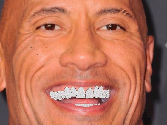 the rock with grillz  1