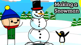 Winter Snowman Scene