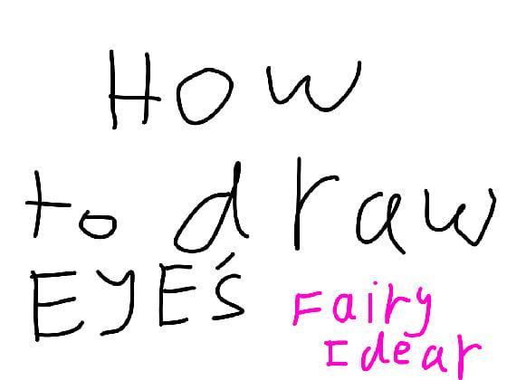 how to draw fairy eyes