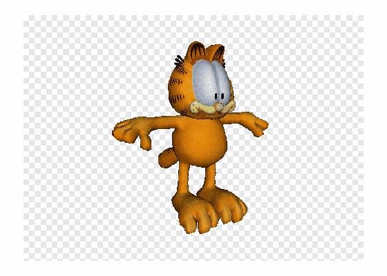 stare at Garfield he is coming