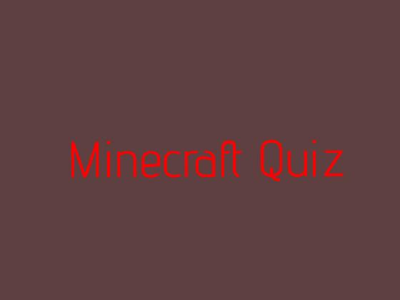 Pro Minecraft Quiz