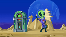 dancing alien