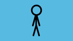 Stickman walking animation