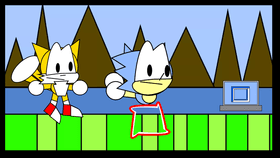 sonic and tails running