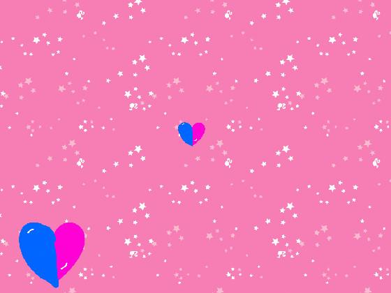 blue pink heart draw🩷💙 1