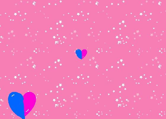 blue pink heart draw🩷💙 1 2