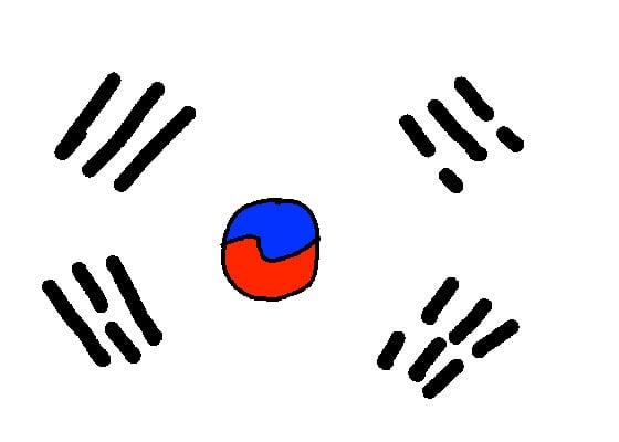 the korean flag Art