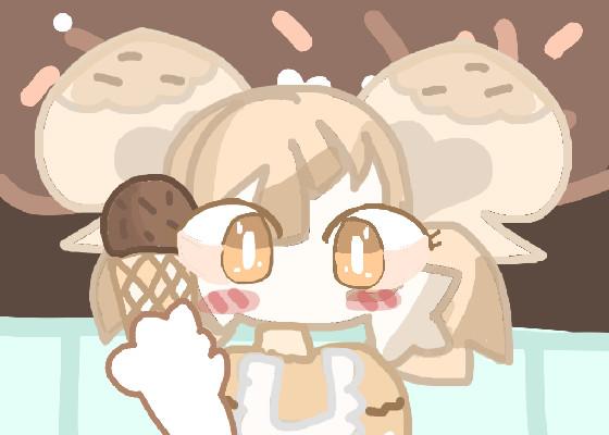 Eat ice cream アイス　食べる