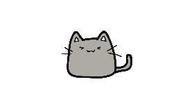 Cute blob cat meowing