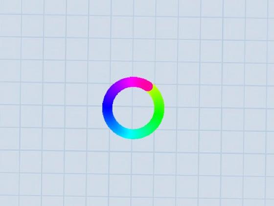 Spinning rainbow circle