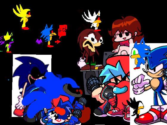 fnf sonic exe with sonic gang