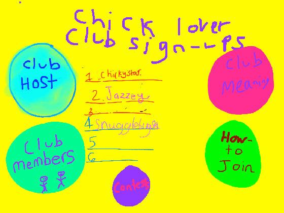 Chick club sign-ups 1