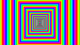 rainbow tunnel illusion