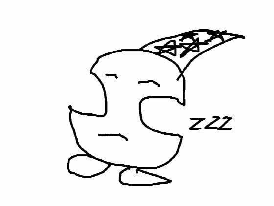 Sleeping Kirby Fan Art