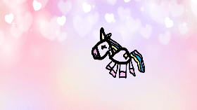 Unicorn making a rainbow