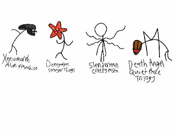 media monsters as stickmen