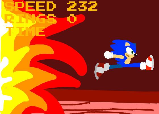 Sonic running for his life