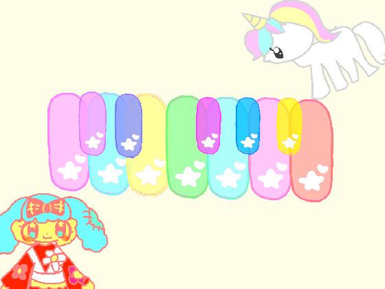 unicorn pastel piano