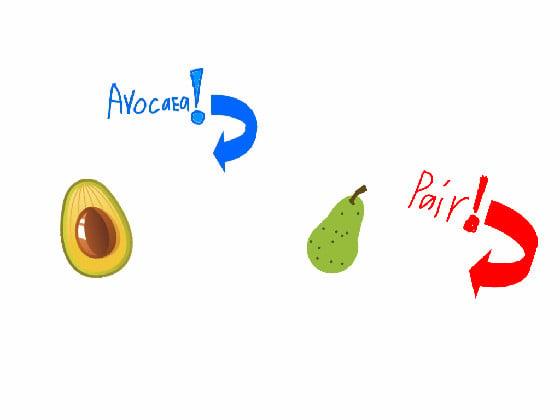 touch the avocado/pair