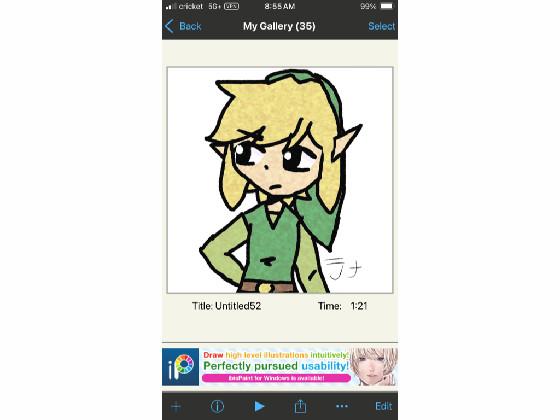 toon link art :D