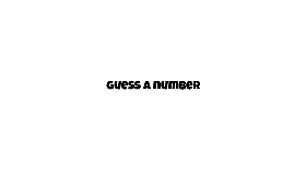 guess a number