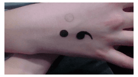 semi colon tattoo