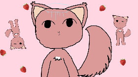 My New OC Strawberry!🍓🐱🎀🩷