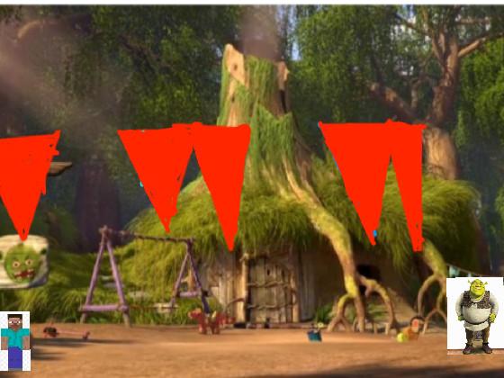 steve in shrek swamp