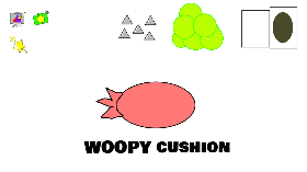 Prankster woopy cushoin