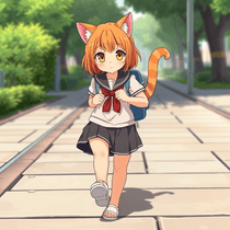 Meowy's School Day