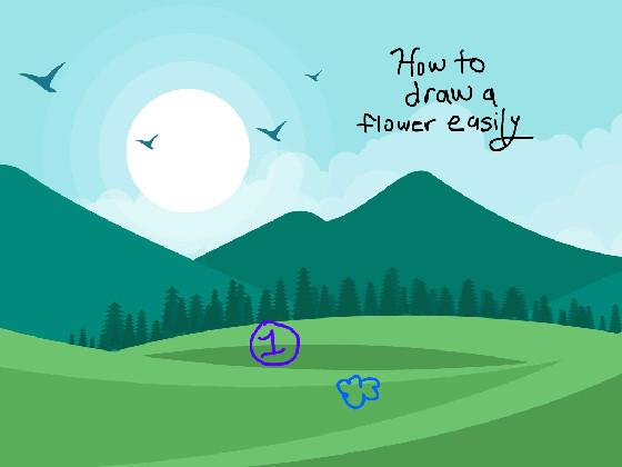 How to draw a flower easily