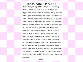 Re: //HOSTS SIGN-UP SHEET//