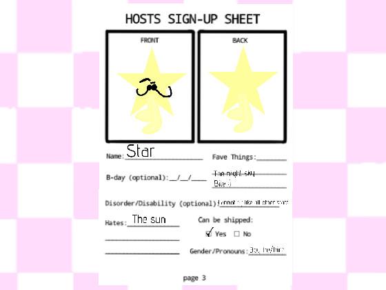 //HOSTS SIGN-UP SHEET// 1