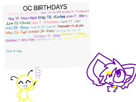 re:Oc birthdays! not my