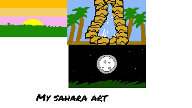 My moving Sahara art