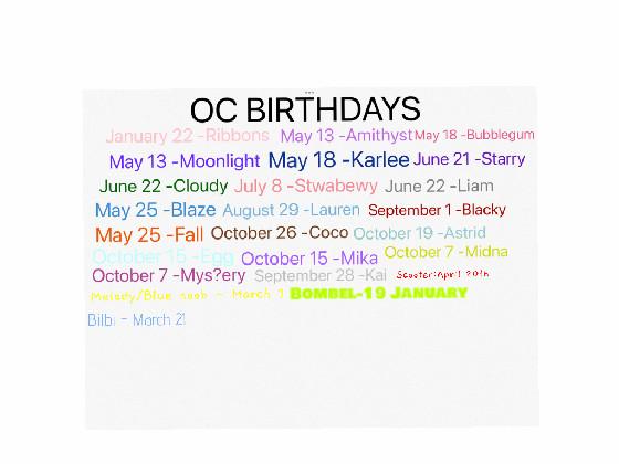 re: re: Oc birthdays!